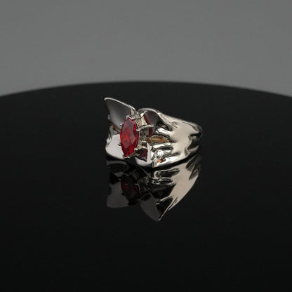 Butterfly Garnet Ring